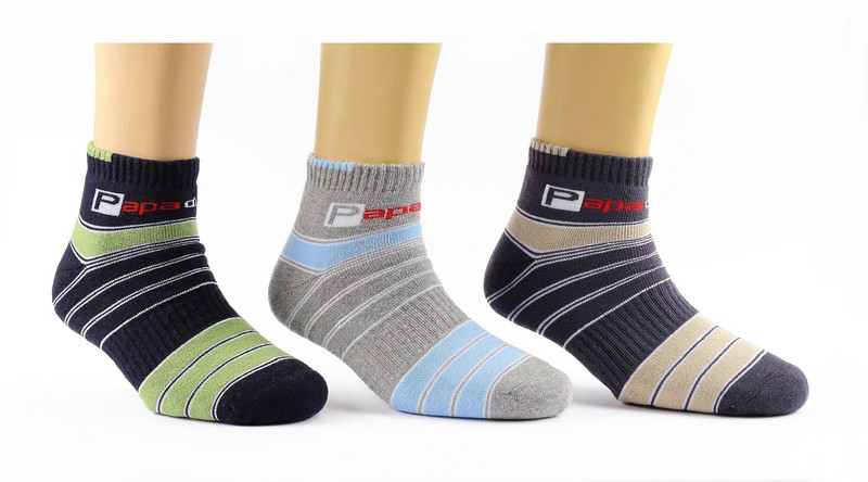 papadukes Men's Striped Ankle Length(Pack of 3)