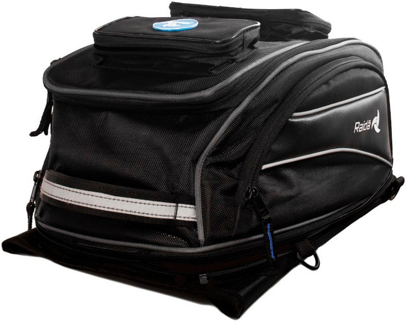 Raida GPS-Series Magnetic & Non Magnetic Tank Bag One-side Grey Fabric Motorbike Saddlebag(33 L)
