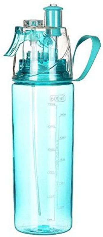 ahana trader Sport Spraying Mist portable Water Bottle sipper 600 ml Bottle 600 ml Water Bottle(Set of 1, Multicolor, Blue, Green)