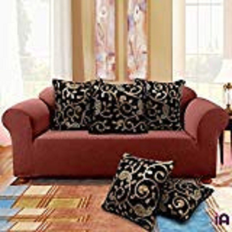 lilypin Embroidered Cushions & Pillows Cover(Pack of 5, 40 cm*40 cm, Multicolor)