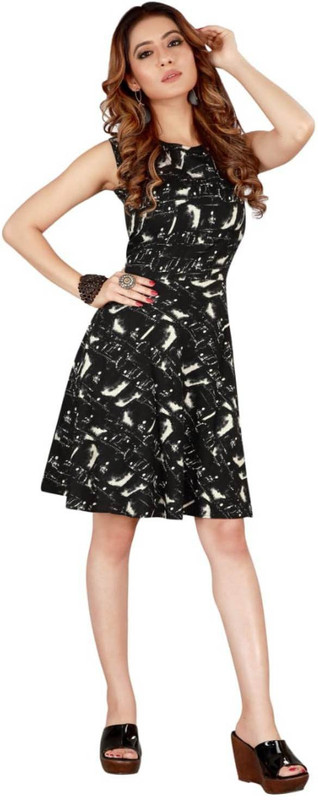 brothers deal Women Skater Black Dress
