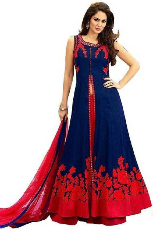 lexma fashion Anarkali Gown(Blue)