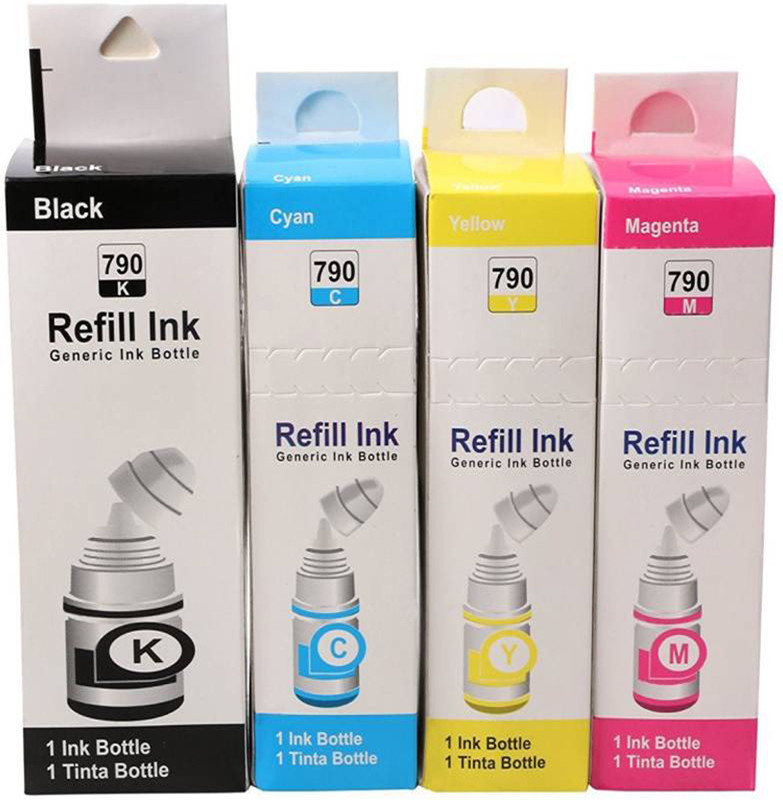 kavya 790Compatible Canon G Series Refill CARTRIDGE CANON PIXMA 790 Multi Color Ink Bottle(Magenta, Cyan, Black, Yellow)