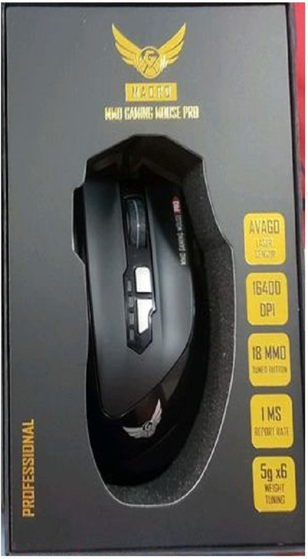 MACRO GM819-BK Wired Optical Gaming Mouse(USB 2.0, Black)
