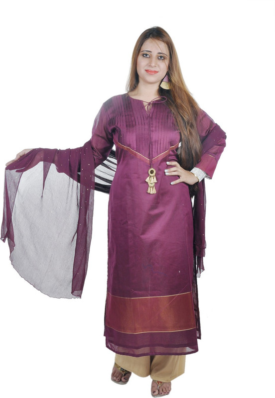 shyamacrations Indi Solid Kurta, Legging & Dupatta Set