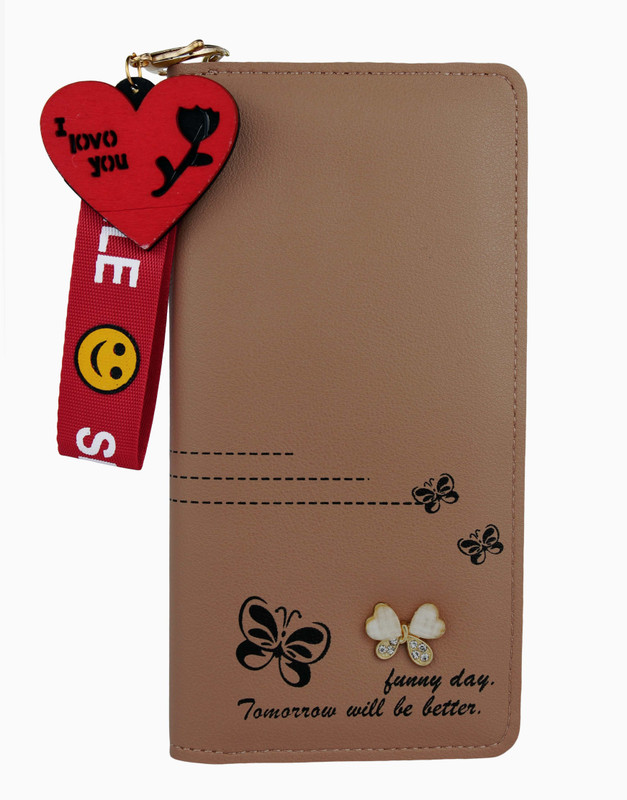 feather cruz Women Pink, Black Artificial Leather Card Holder(11 Card Slots)