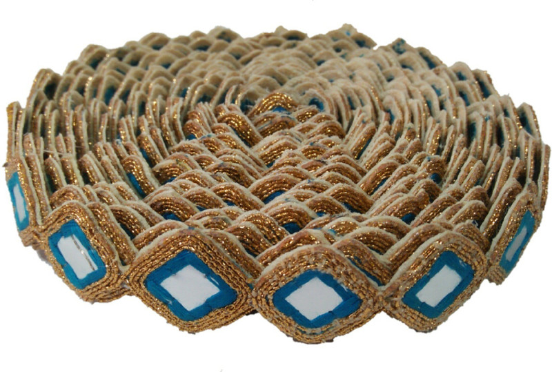 ramdev lace _embroidery work_mirror lace_Rama color_900×2 cms_359