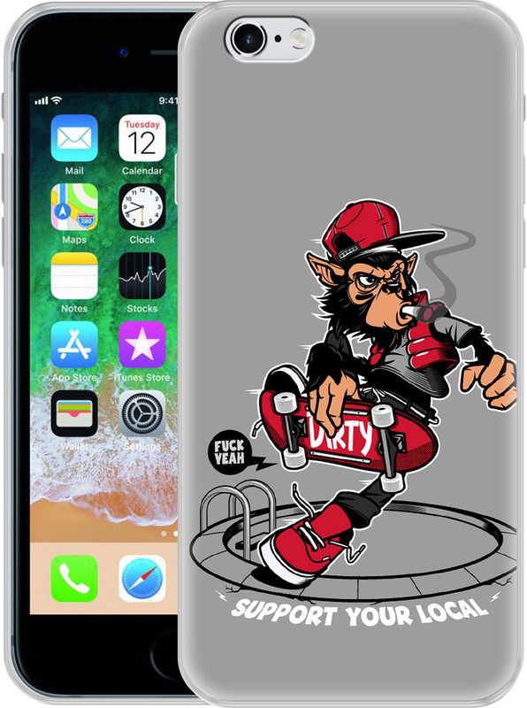 LoudCase Back Cover for Apple iPhone 6, Apple iPhone 6S("FUNKY MONKEY ", Grip Case, Silicon)