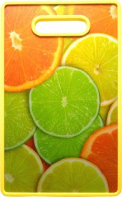 kanyka gave your kitchen print board for veggies ,fruits and meat Plastic Cutting Board(Multicolor Pack of 1)