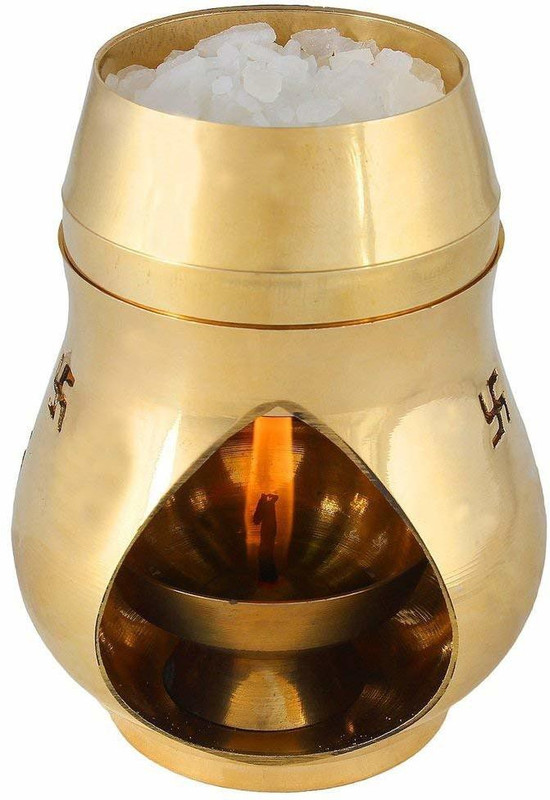 vyne Aroma Incense Burner Camphor Lamp Aroma Lamp Oil Stainless Steel Table Diya(Height: 4 inch)