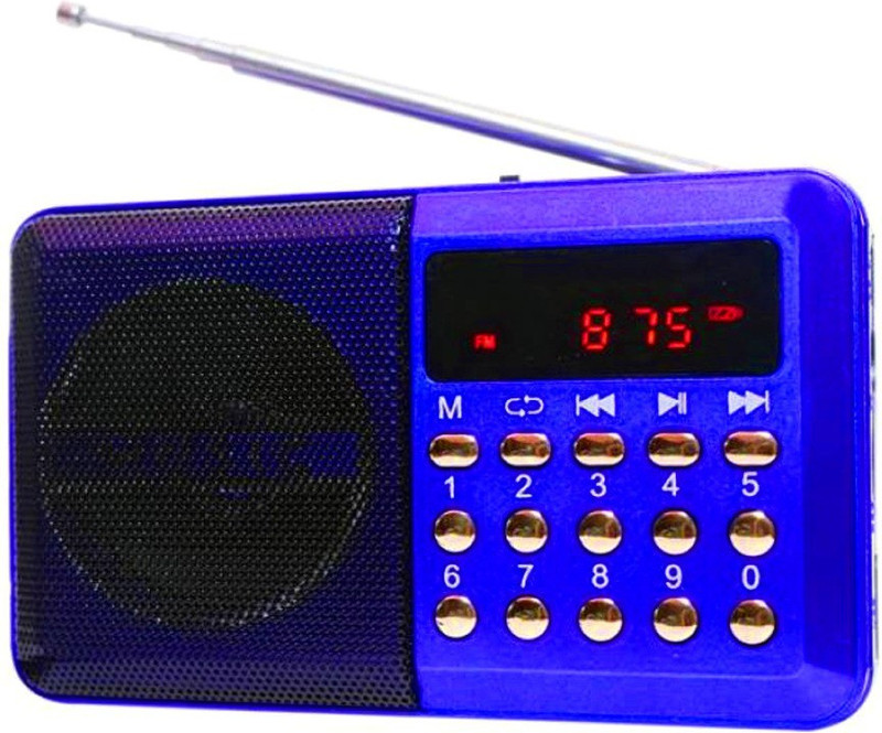 CRETO OD-SM305 Portable FM Radio Speaker FM Radio(Blue)