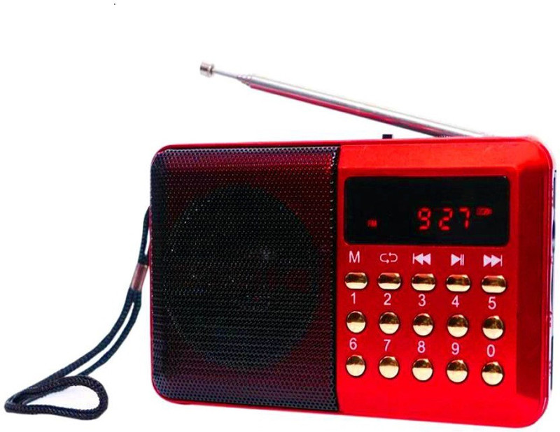 CRETO OD-SM305 Rechargeable Fm Radio USB/SD Card Player Supports FM Radio(Red)