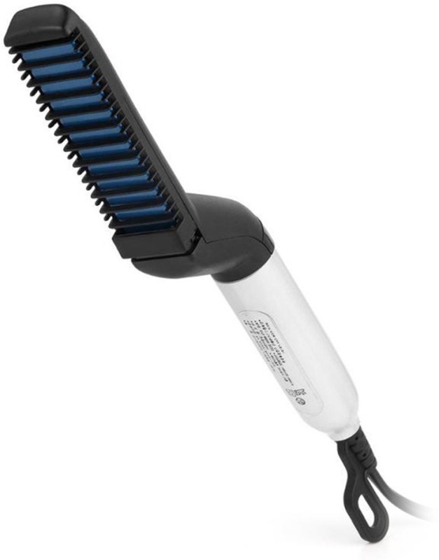 SAIYEDENTERPRISES Multi-function Electric Men Hair Styling New Men Hair Straightener Hair Styling Comb Beard Comb Curling Electric Brush Hair Straightener(White)