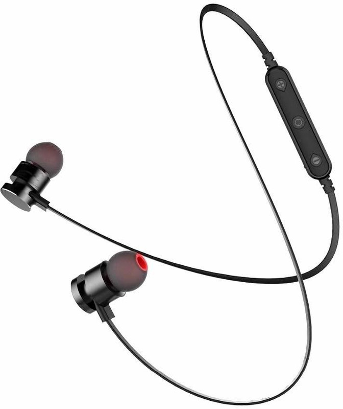 5g gold Lightweight In-Ear Extra Bass Sports Bluetooth Headset with Mic(Black, In the Ear)