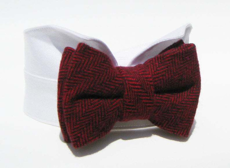 dogmafia Bow Tie, Bandana for Dog, Cat(black, white, red)