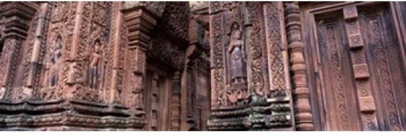 Bantreay Srei nr Siem Reap Cambodia Canvas Art - Panoramic Images (18 x 6) Canvas Art(20 inch X 30 inch)