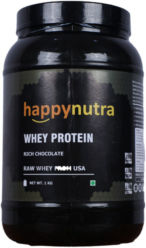 happynutra Whey Protein (Raw whey from USA ) Rich Chocolate - 1kg Whey Protein(1 kg, Rich Chocolate)