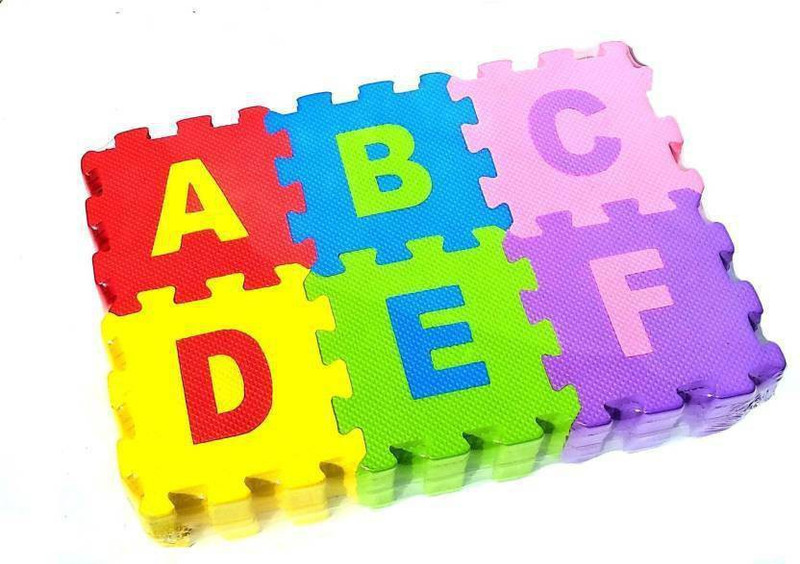 dg sport Alphabet Eva Foam Puzzle Mat ABC Numbers 0 to 9 Flooring Mat for Kids(36 Pieces)