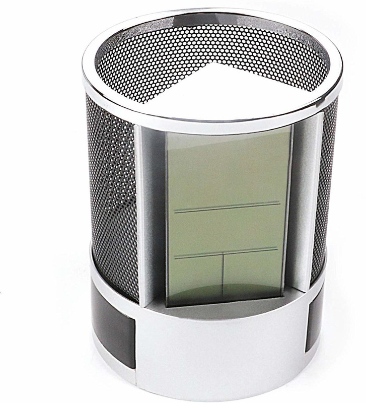 iskenterprise Digital Silver Clock