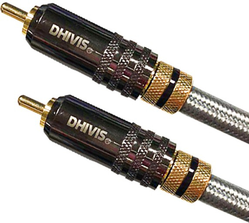 dhivis  TV-out Cable Digital Coaxial Audio/Video RCA Cable, HiFi Subwoofer , AV Receiver, TV, Amplifier Cable(Silver, For Home Theater, 3 m)