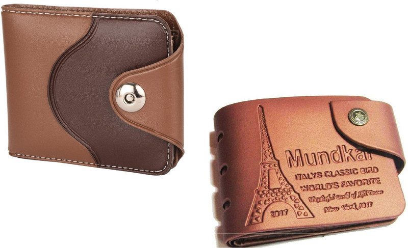 mundkar Men Tan Artificial Leather Wallet(3 Card Slots)