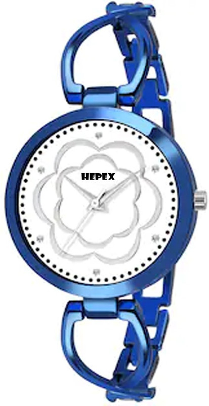 hepex SALES NEW WATCH FOR SKY BLUE DAIMOND FOR GIRLS NEW BLUE COLOUR STRAP DESIGN NEW WATCH FOR GIRLS ILVER DAIMOND METAL STRAP FOR NEW LOOK FOR GIRLS Analog Watch  - For Girls