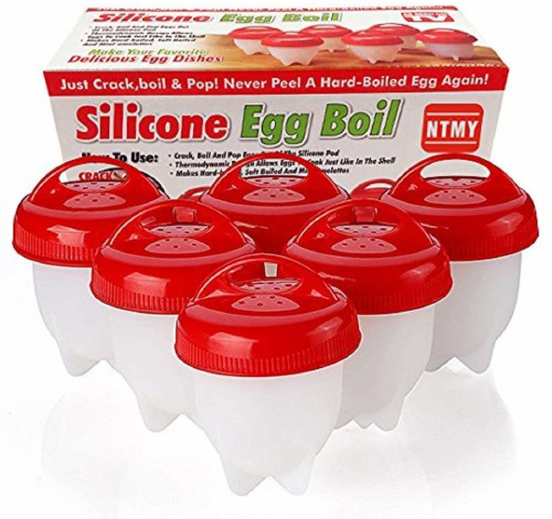 YS Traders Silicone Egg Poacher Cup Hard Boil Egg Mold Kitchen Cooking Eggs Tools Cookware Accessories Non Stick Silicone,Boiled, Egg Cooker(6 Eggs)