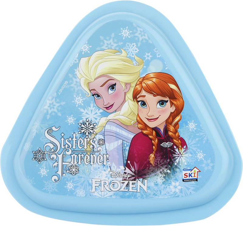 SKI PYRAMID LUNCH BOX TRIANGLE SHAPE WITH Disney Frozen ART 1 Small 150 ml Dabbi 1 Containers Lunch Box(650 ml)