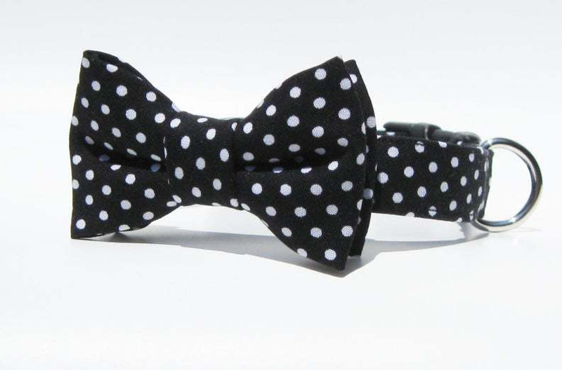 dogmafia Bandana, Bow Tie for Dog, Cat(black, white)