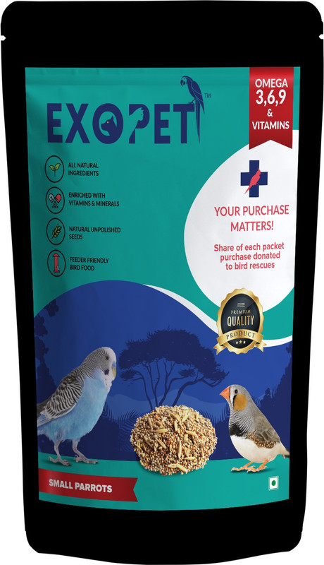 exopet Small Parrot food 1 kg Dry Bird Food