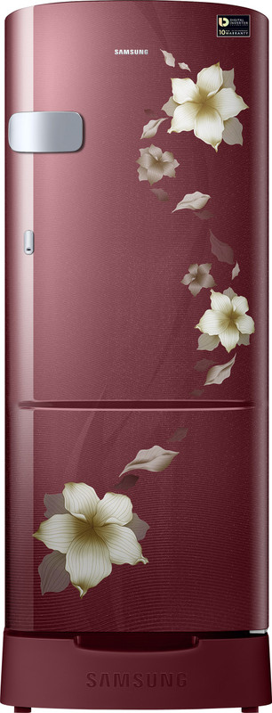 Samsung 192 L Direct Cool Single Door 3 Star Refrigerator with Base Drawer(Star Flower Red, RR20R1Z2ZR2/HL) Samsung 192 L Direct Cool Single Door 3 Star Refrigerator with Base Drawer(Star Flower Red, RR20R1Z2ZR2/HL)