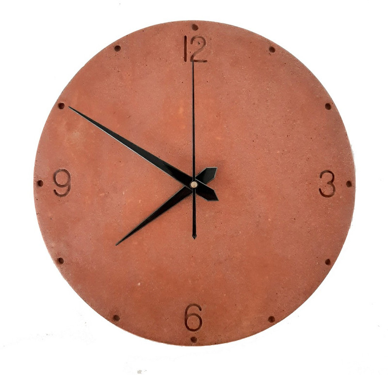 gwoss Analog 26.5 cm X 26.5 cm Wall Clock(Brown, Without Glass)
