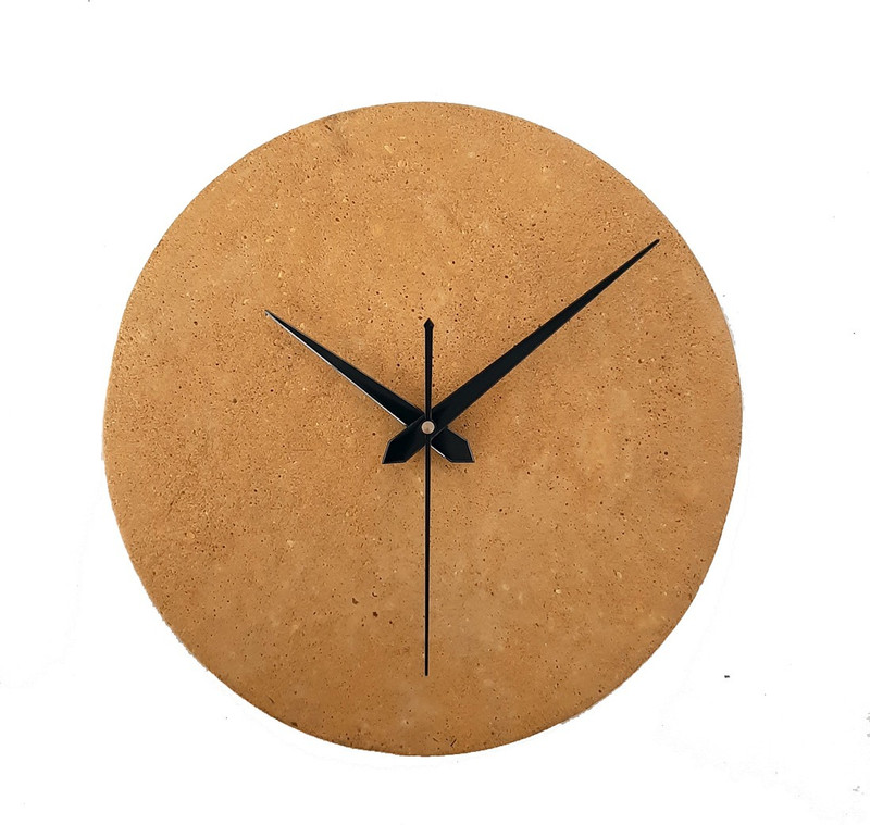 gwoss Analog 26.5 cm X 26.5 cm Wall Clock(Yellow, Without Glass)