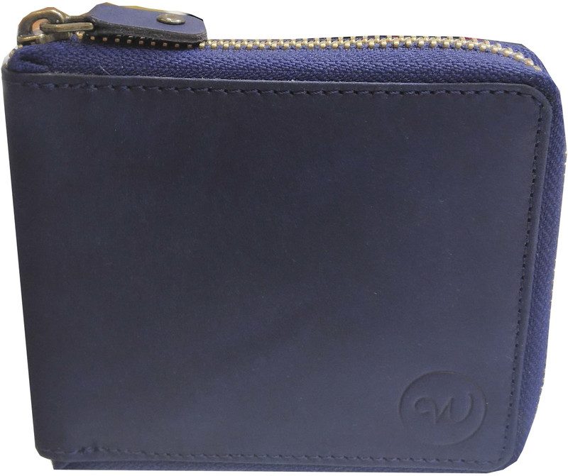 wonderbeats accessitorium Men Blue Genuine Leather Wallet(5 Card Slots)