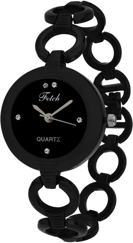 fetch FW-026 Display Type: Analogue Dial Colour:black Analog Watch  - For Girls