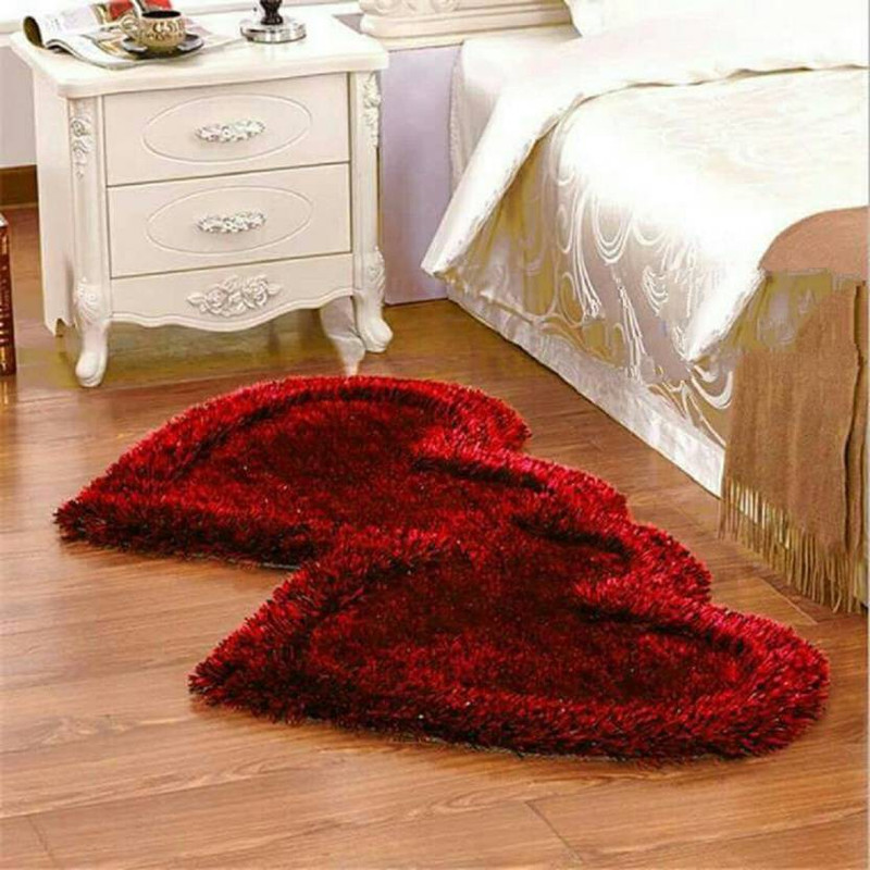 vats Red Polyester Area Rug(55 cm  X 140 cm)