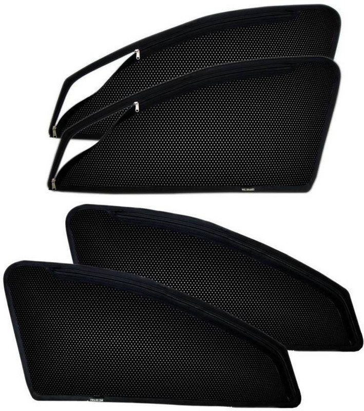 royal tech Side Window Sun Shade For Hyundai Grand i10(Black)