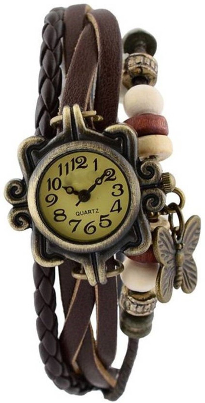 shiv trade butterfly brown leather Analog Watch  - For Women