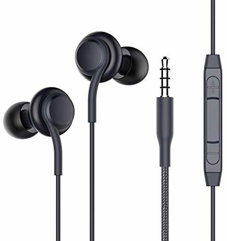 5g gold In-Ear Extra Bass Headphones Wired Headset with Mic(Black, In the Ear)