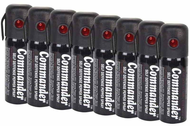 Commander Self Defense Women Safety upto 10 feet Range Dispensable Combo Pack 8 Pepper Stream Spray