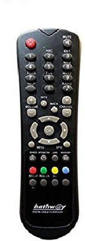 hathway sd hd set top box Remote Controller(Black)