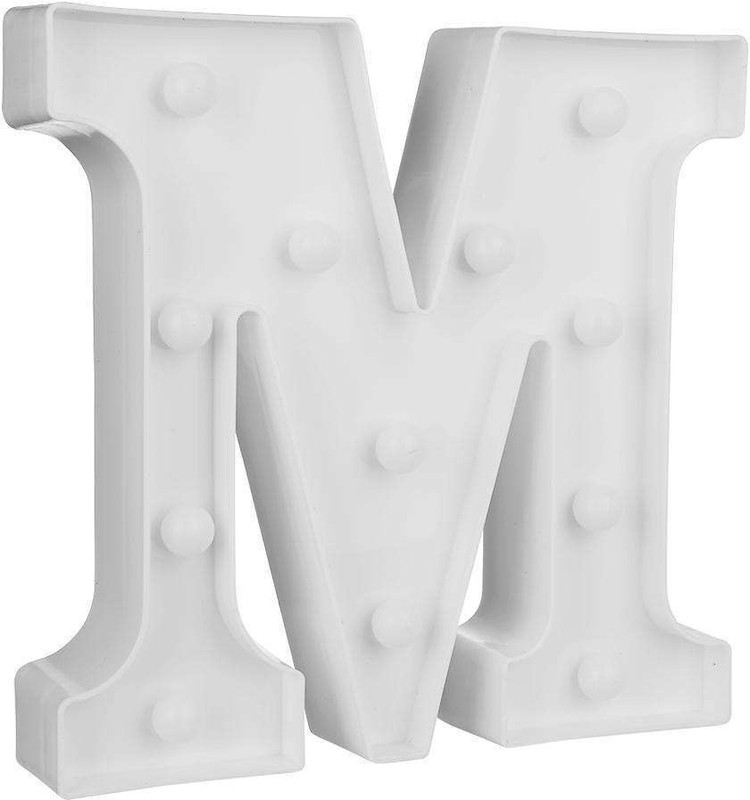 QUACE 3D Letter LED Night Light Wall Hanging Marquee Table Lamp(23.6 cm, M) QUACE 3D Letter LED Night Light Wall Hanging Marquee Table Lamp(23.6 cm, M)