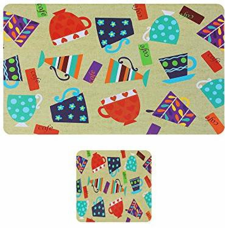 himanshi Rectangular Pack of 1 Table Placemat(Multicolor, PVC)