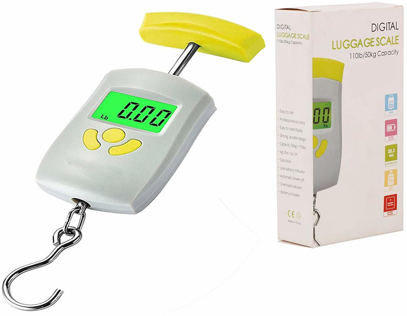 modren Travel Electronic Weight Portable LCD Digital Hanging Luggage Scale Weighing Scale(Grey)