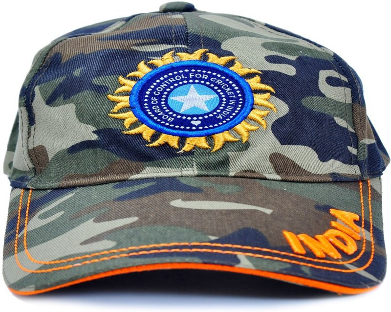 style hunt Embroidered Cotton Army Print Casual Sports Team India ODI T-20 Test Cricket Supporter Cap for Mens & Women Cap