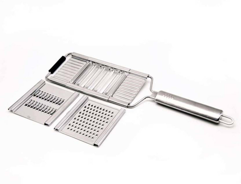 moradiya fresh Stainless Steel Vegetable Slicer, Grater, Shredder, Cutter, Peeler & Julienne Slicer with 3 Adjustable Blades Vegetable Grater & Slicer(1 × vegetable peeler)
