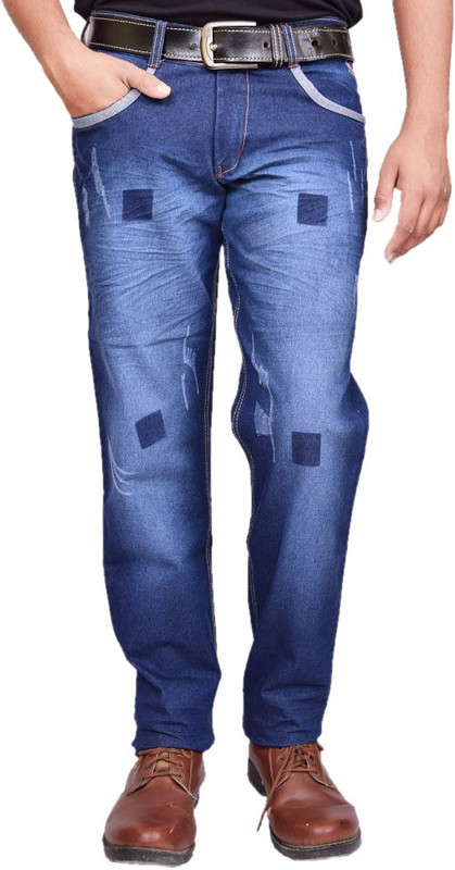 British Terminal Faded Jeans Slim Men Blue Jeans