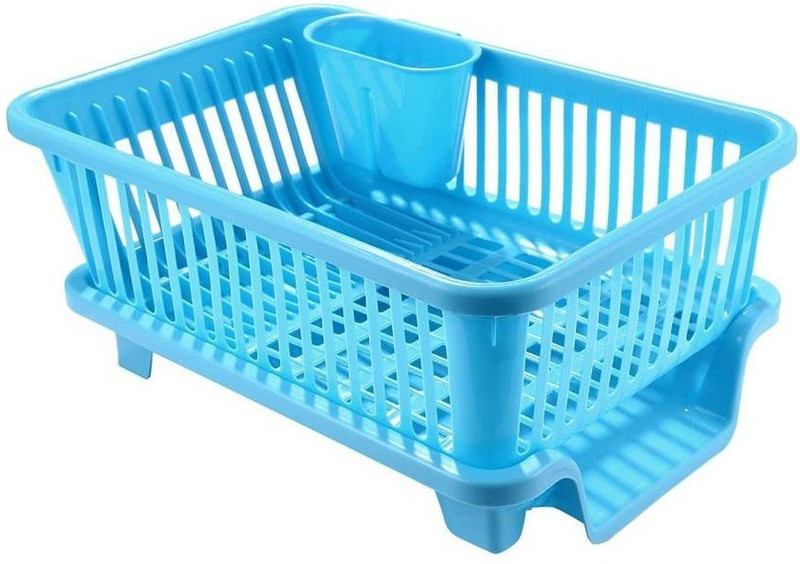 incredible 3in1 dish rack drainer, drying racks Multipurpose Plastic Kitchen Rack(Multicolor)