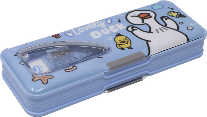 qips LOVELY DUCK LOVELY DUCK Art Plastic Pencil Box(Set of 1, Green)