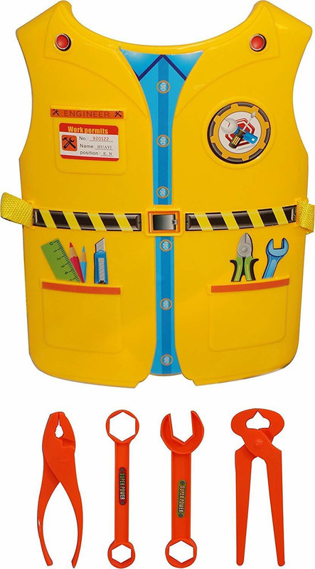 jizo le Play Vest for Kids- Enginner,Yellow